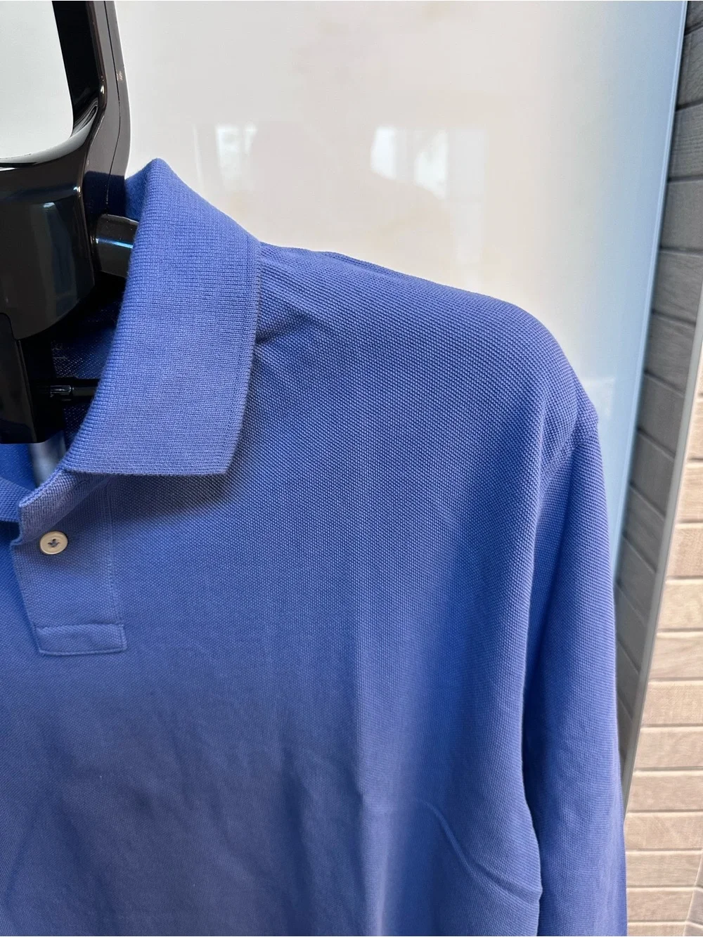 J. Crew Long-Sleeve Polo in Periwinkle Blue